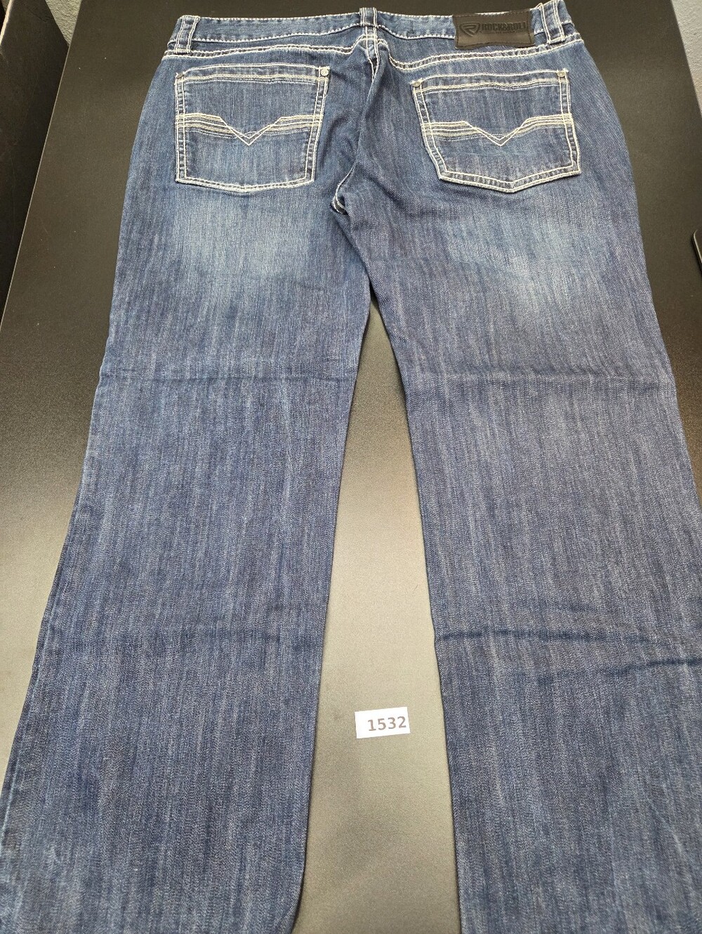 Rock & Roll Denim Pistol Straight Leg Jeans 38x30 Men’s Western #1532